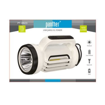 Panther 1000 Lümen Spot El Feneri USB Şarjlı PT-8823