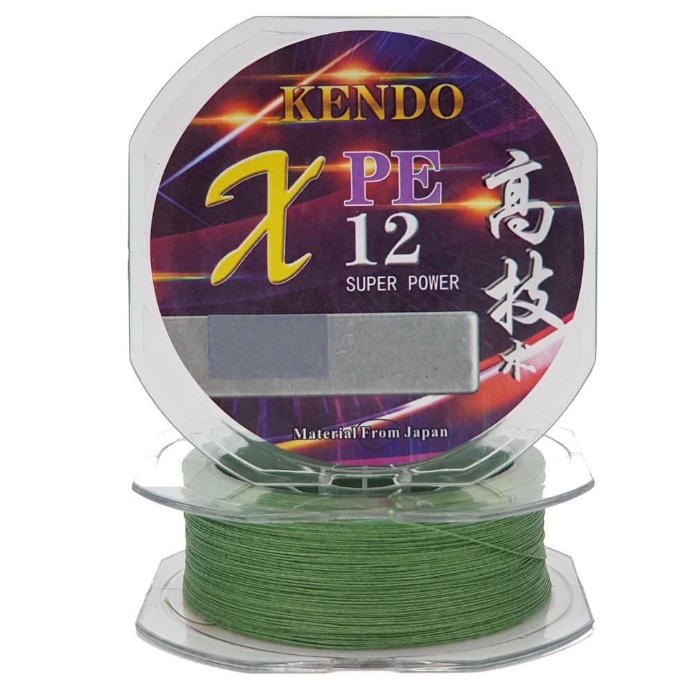 Kendo Japan 250m Dynema 12x 12 Kat Örgü İp Olta Misinası Yeşil 0,14mm