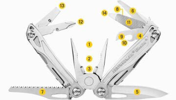 Leatherman Sidekick Penseli Kılıflı Multitool 14F Gümüş