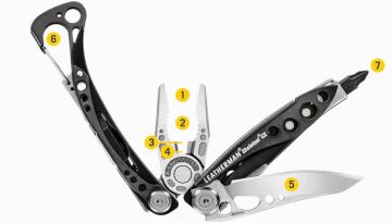 Leatherman Skeleton CX Penseli Multitool 7F Siyah/Gümüş