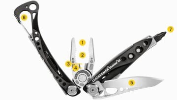 Leatherman Skeletool CX Penseli Multitool 7F Siyah/Gümüş
