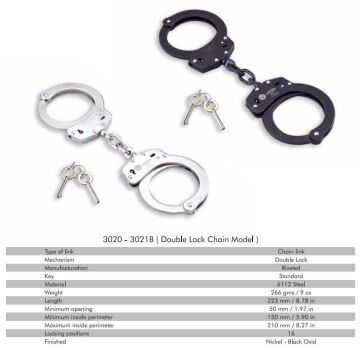 Vurgun Zincirli Çelik Polis Kelepçesi Siyah 3021B