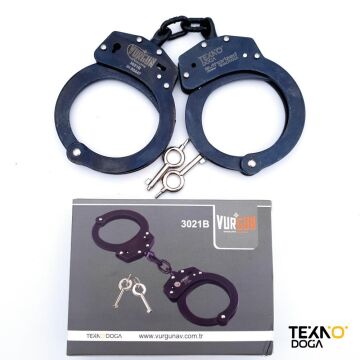 Vurgun Zincirli Çelik Polis Kelepçesi Siyah 3021B