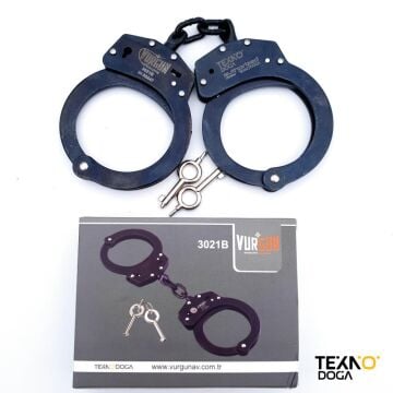 Vurgun Zincirli Çelik Polis Kelepçesi Siyah 3021B