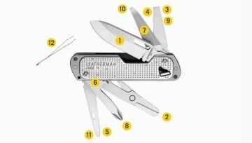 Leatherman Free T4 Penseli Multitool 12F Siyah/Gümüş