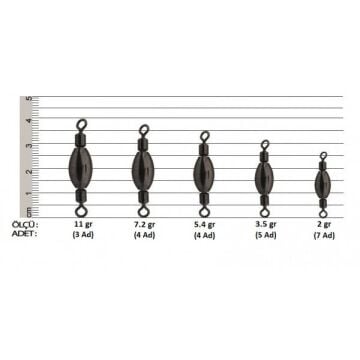 EFFE Rolling Swivel Weight Kurşunlu Fırdöndü