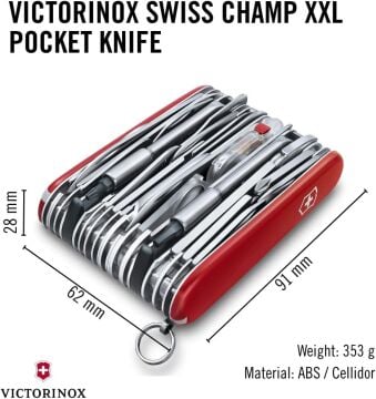 Victorinox SwissChamp XXL 1.6795.XXL İsviçre Çakısı 91mm 73F