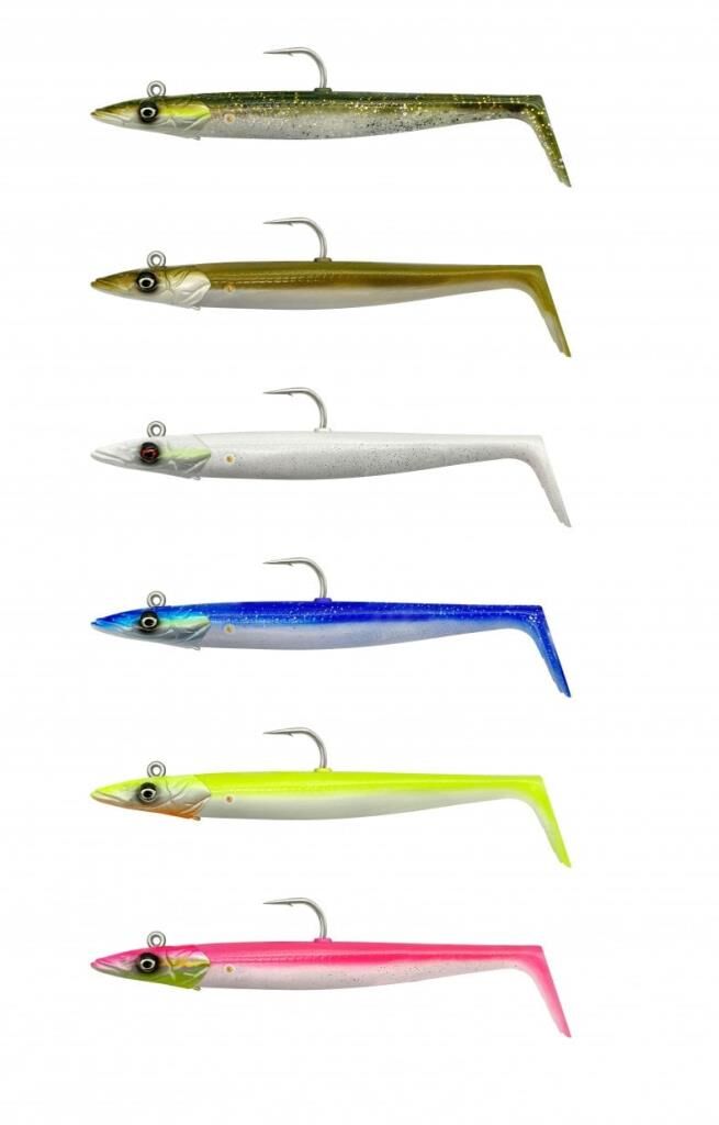 Savage Gear Sandeel V2 12cm 22g 1 Kafa 2 Gövdeli Silikon Yem Green Silver