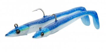 Savage Gear Sandeel V2 12cm 22g 1 Kafa 2 Gövdeli Silikon Yem Green Silver
